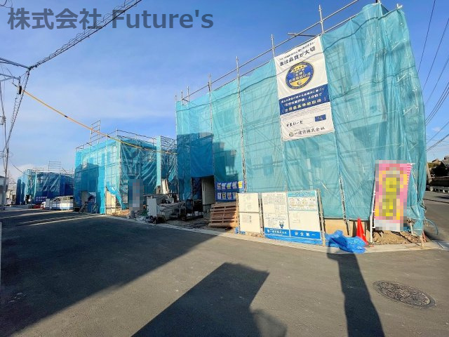 三郷市上口1丁目　新築戸建　全2棟　2号棟の前面道路含む現地写真|前面道路含む現地写真です。