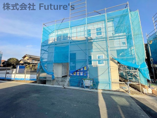 三郷市上口1丁目　新築戸建　全2棟　2号棟の外観|現地の写真になります。