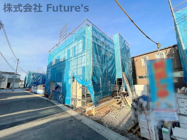 三郷市上口1丁目　新築戸建　全2棟　2号棟の外観|現地の写真になります。