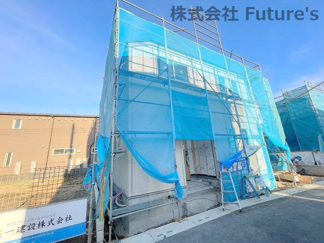 三郷市上口1丁目　新築戸建　全2棟　2号棟の外観|現地の写真になります。