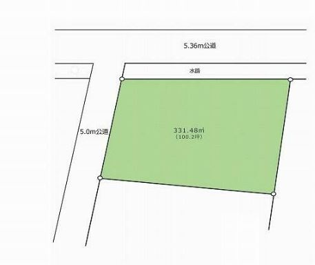 【土地】比企郡川島町中山建築条件無し売地の土地図