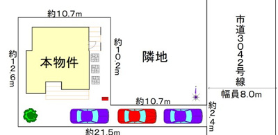 【区画図】 | 白岡市西１０丁目築浅中古戸建 | 敷地配置図