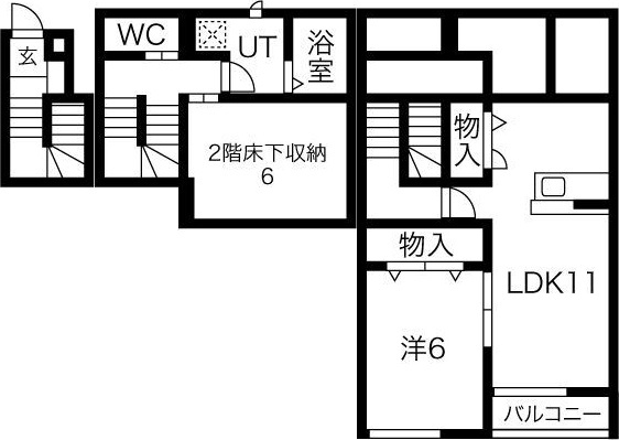 【間取り】 | ブルージーン　A棟
