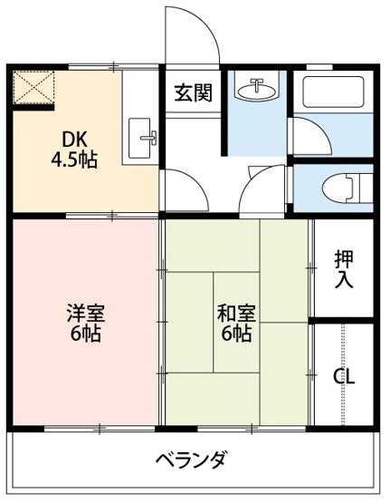 【間取り】 | コーポ北門