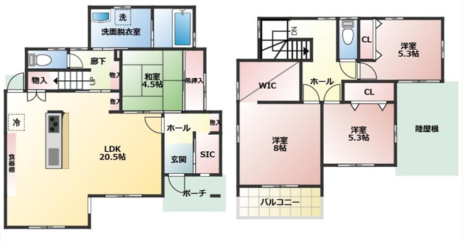 【間取り】 | 北区飛田2丁目 | ☆4LDKの間取図☆※簡略図のため現況優先です