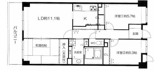 【間取り】 | ライフフィールドハイム高槻壱番館