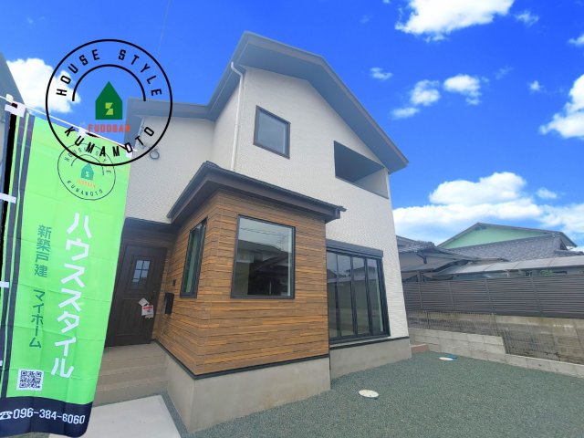 菊池郡大津町第3-2棟（2号棟）　の外観|デザイン性のある外観です。