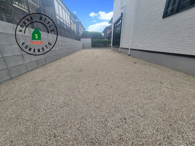 菊池郡大津町第4-1棟（1号棟）　の庭|お庭で自由な時間を過ごせます。