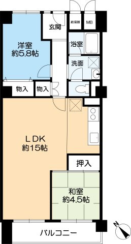甲東園パークマンションの間取り