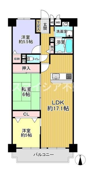 【間取り】 | 香里ヶ丘グランドハイツ