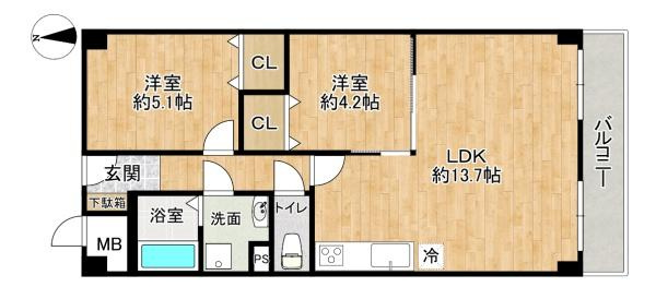 【間取り】 | メゾン舞子ショア―