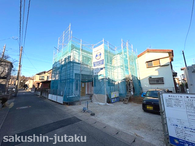 長作台２丁目　新築戸建の外観|R7.2.25撮影