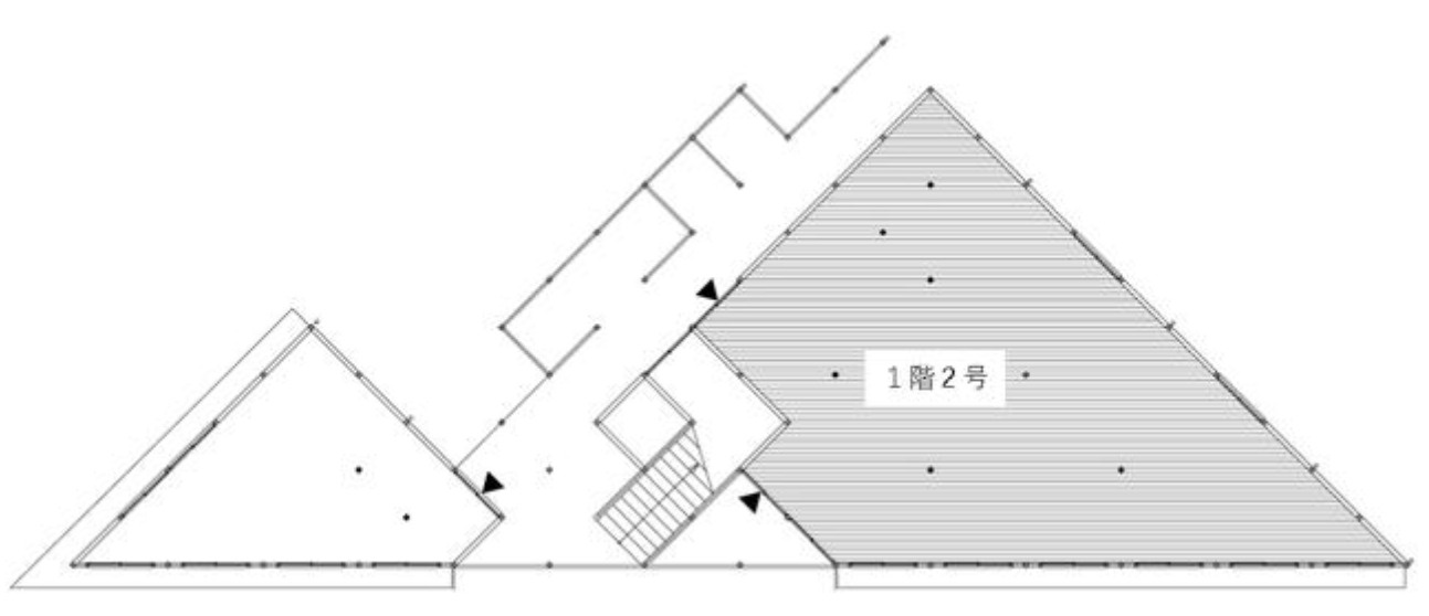 大津市皇子が丘２丁目の店舗一部の区画図