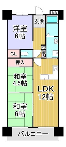 【間取り】 | プレステージ明石大久保Ⅴ　5階 | 3LDKです