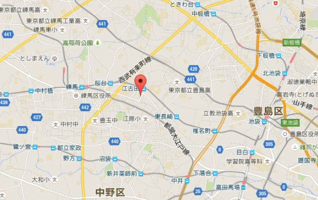 ルーブル江古田伍番館の地図|ルーブル江古田伍番館の所在地