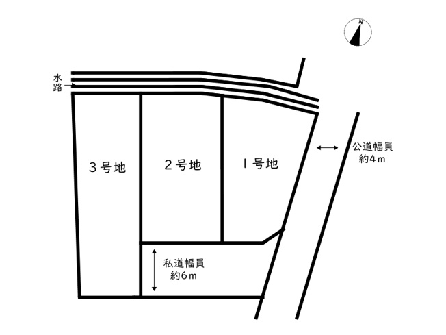 【区画図】 | ロワイヤルヴィラ 飾磨中島Ⅴ／3区画