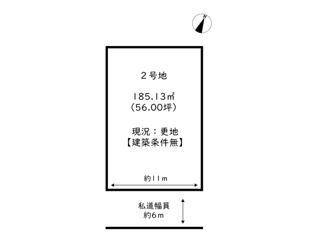 【土地図】 | ロワイヤルヴィラ 飾磨中島Ⅴ／3区画