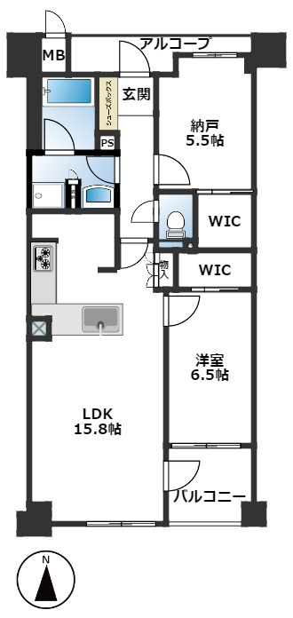 ローレルコート京都御所東の間取り