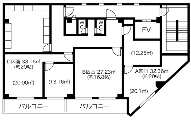 エアポートST-9ビルの区画図