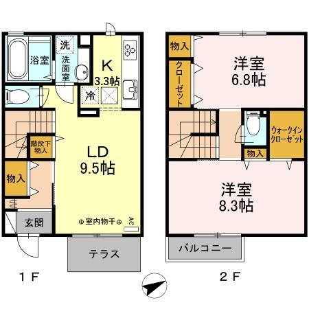 Maisonetteコウリョウ鎌倉山　紫陽花の間取り