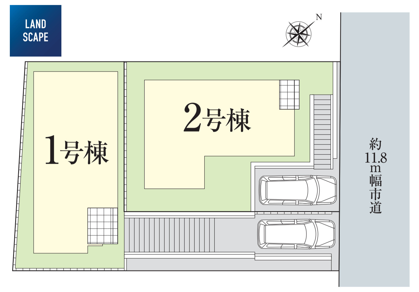 藤が丘駅/横浜市青葉区藤が丘2丁目 新築戸建て【仲介手数料無料】の区画図