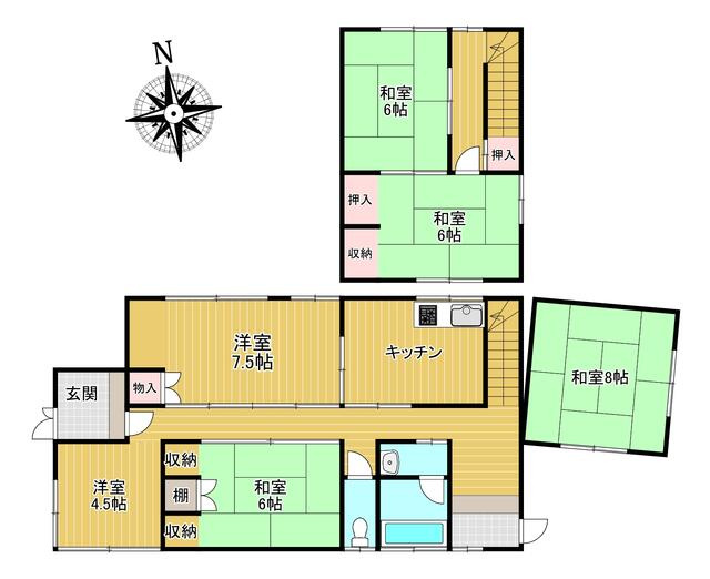 中古住宅　岩崎１丁目の間取り