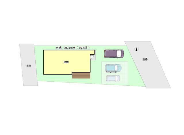中古住宅　芥見野畑2丁目の区画図|配置図