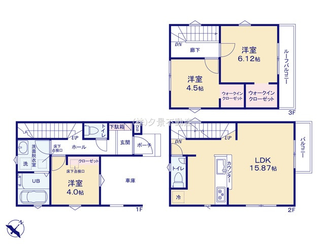 【間取り】 | 《仲介手数料無料》上尾市仲町２丁目2-10(2号棟)新築一戸建てリナージュ