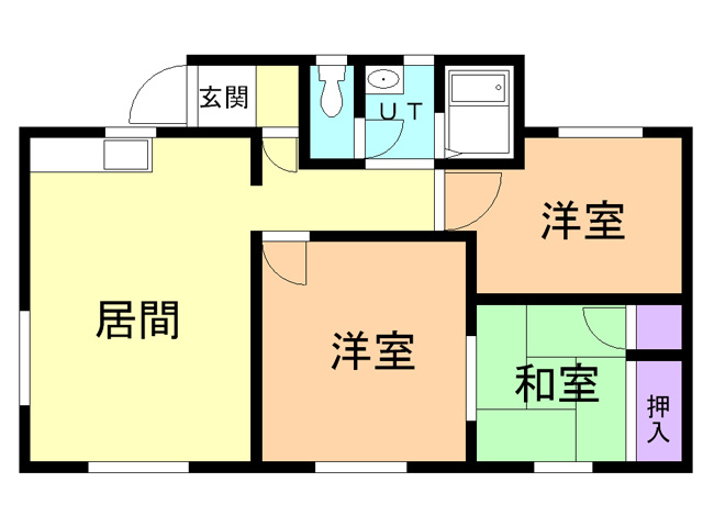 室蘭市東町５丁目16-3の間取り