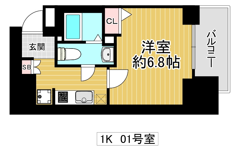 大阪市城東区東中浜１丁目の賃貸マンションの間取り