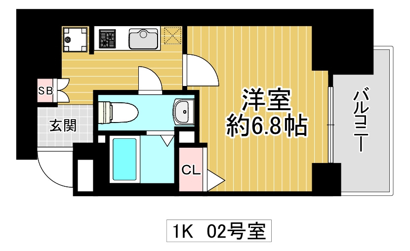 大阪市城東区東中浜１丁目の賃貸マンションの間取り