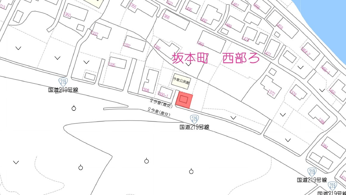 坂本町西部ろ土地の地図