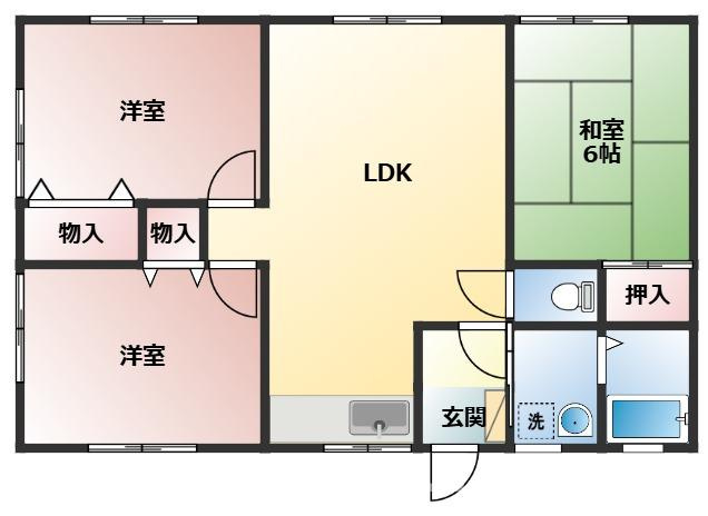 グリーンヒルわかばBの間取り