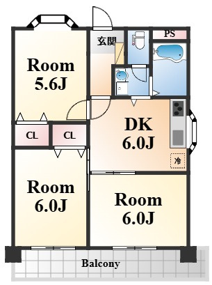 甲南セゾン東灘の間取り