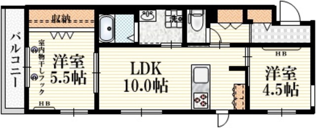 へーベルメゾン立川　Ｎｏｒｔｈの間取り