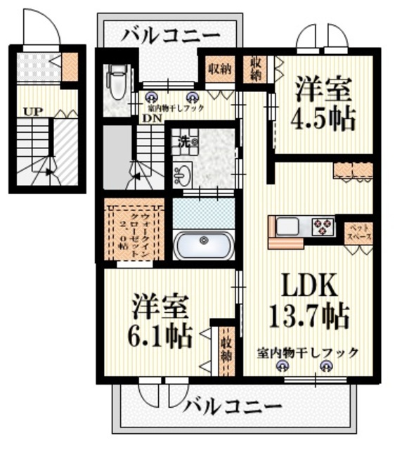 （仮称）上水本町２丁目ヘーベルメゾンＢ棟の間取り