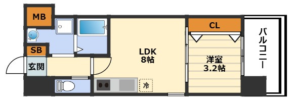 ビガーポリス486与力町公園Ⅱの間取り