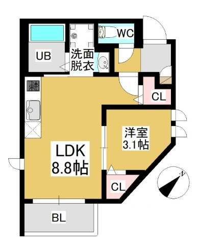 REGALEST次郎丸2の間取り|使いやすい間取りです。