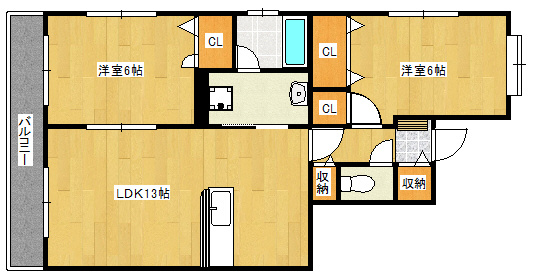 コイヌールアベリアの間取り