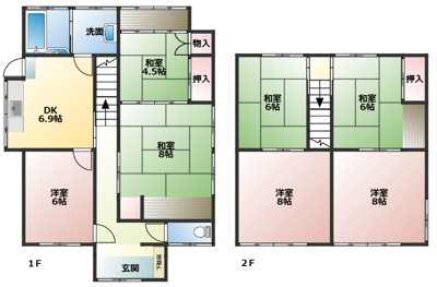 【区画図】 | 三原市西野5丁目売土地（上物あり）
