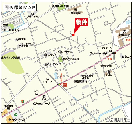 リナージュ／東区長嶺東第1期／２号棟の地図