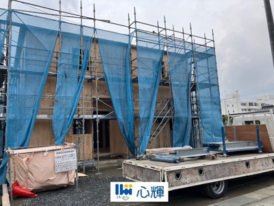 【外観】 | クレイドルガーデン宇部市東岐波　第10（１号棟） | 現地（2025年2月3日撮影）
上棟しました。