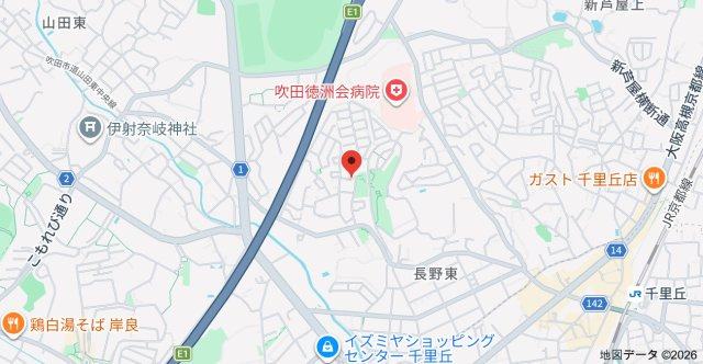 プレジール千里の地図