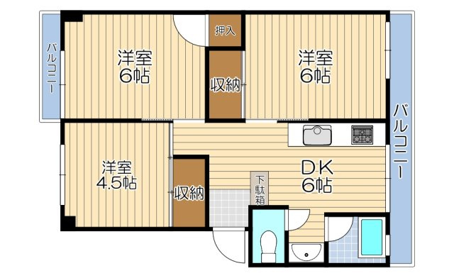 【間取り】 | 松井マンション