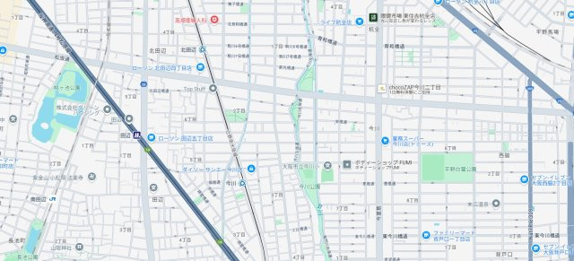 大阪市東住吉区今川　第3期　新築一戸建ての地図
