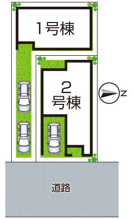 大阪市東住吉区今川　第3期　新築一戸建ての区画図|全2区画