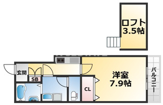 【間取り】 | シェリル板宿