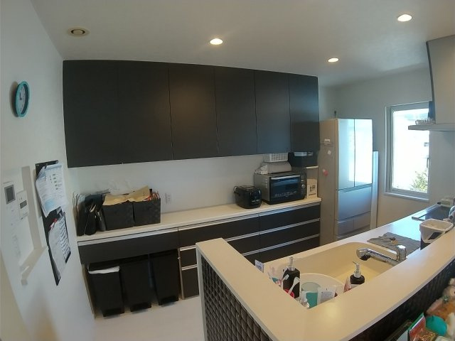 堀川町　中古住宅のキッチン|IHクッキングヒーター、食洗機付き