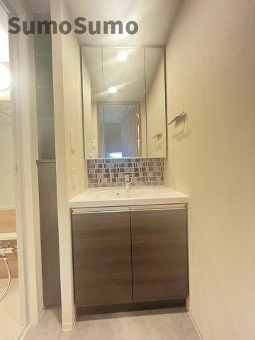 ザ・パークハビオ塚本の洗面所|独立洗面台あり、毎朝おしゃれに忙しい女性の方におすすめです