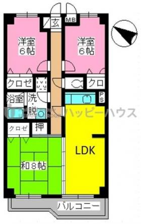 【間取り】 | ヴィラージュ荷稲